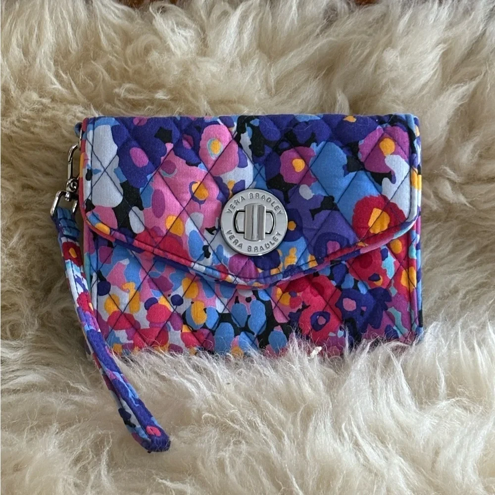 Vera Bradley Multicolor Floral Quilted Wristlet